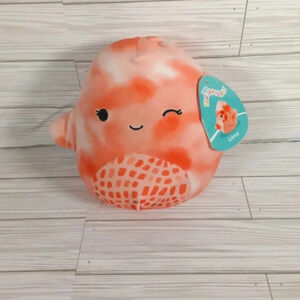 Sqishmallow 7.5 livvy starfish soft peach tie dye spotted sea life plush